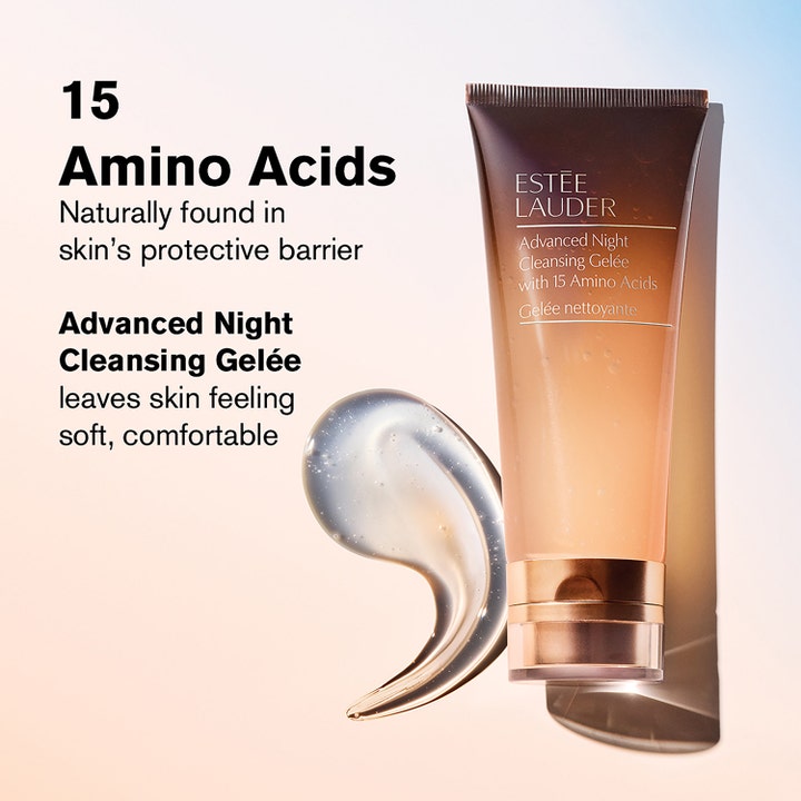 Estée Lauder Advanced Night Cleansing Gelée 100 ml ansigtsrens med 15 aminosyrer skaber blød hud og har klar tekstur