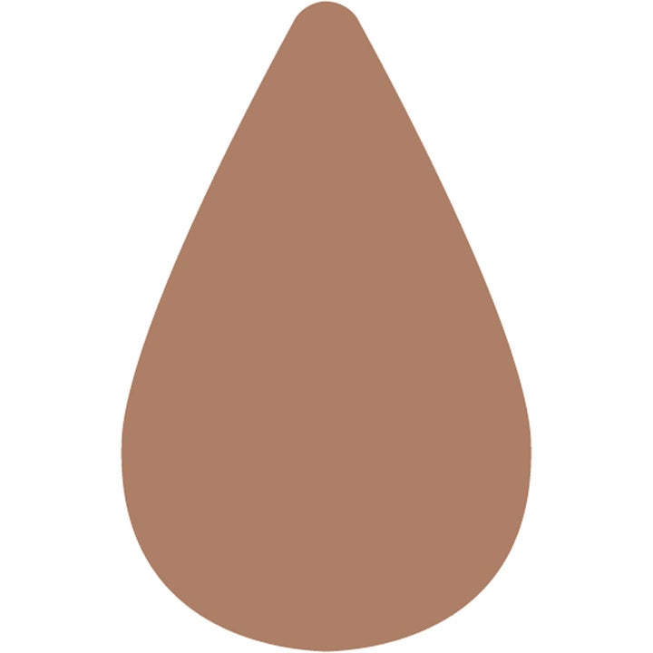 Starskin Stocking Spray Color 50 100 ml selvbruner der giver glød vist som en dråbeformet brun farveprøve