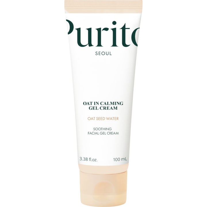 Purito Oat-in Calming Gel Cream 100 ml lindrende ansigtscreme med havre i hvid tube til sensitiv hud