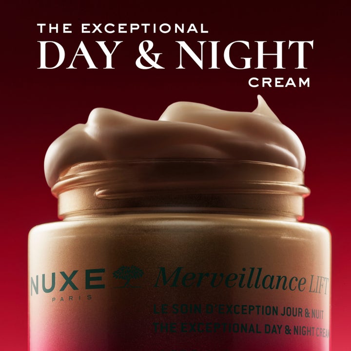 Nuxe Merveillance Lift Exceptional Cream 75 ml opstrammende ansigtscreme med cremet tekstur i en gylden krukke