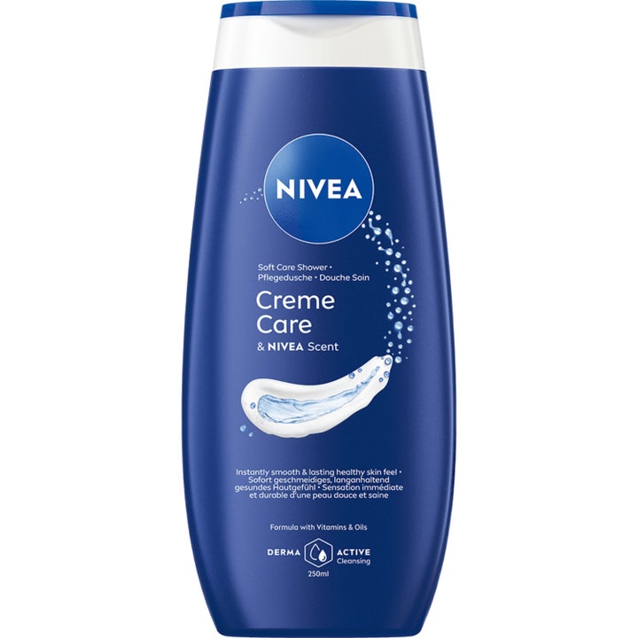 Nivea Creme Care Pure Care Shower 250 ml plejende showergel i mørkeblå plastflaske med hvidt cremesvøb