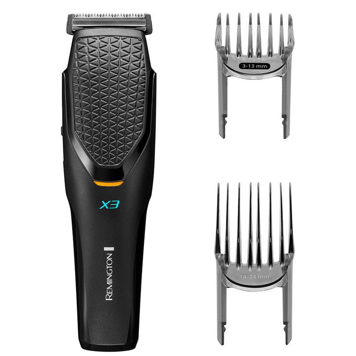 Remington X3 Power-X Series Hair Clipper HC3000 1 stk hårklipper med to grå afstandskamme på 3-13 mm og 14-24 mm