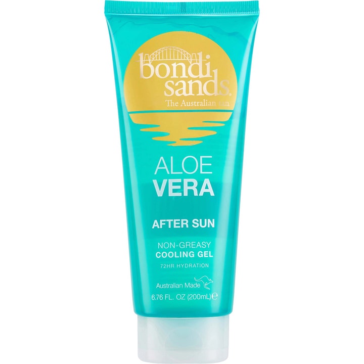 Bondi Sands Aloe Vera After Sun 200ml kølende gel i turkis tube der beroliger og fugter huden