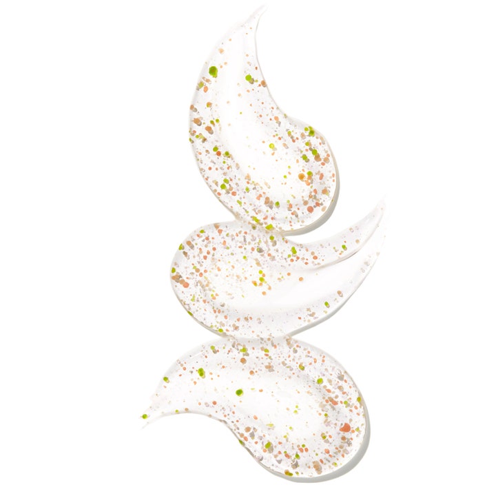 Clinique Moisture Surge Eye 15 ml øjencreme med klar geltekstur og små lyserøde og grønne perler.