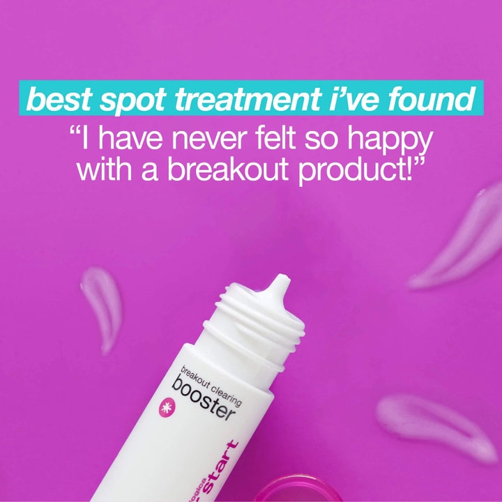 Dermalogica Clear Start Breakout Clearing Booster 30 ml serum mod urenheder med hvid tube og klar gel på lilla baggrund
