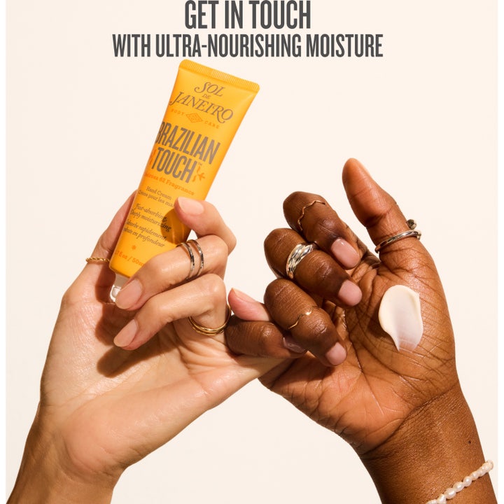 Sol de Janeiro Brazilian Touch Hand Cream 50 ml plejende håndcreme i gul tube med hvidt låg