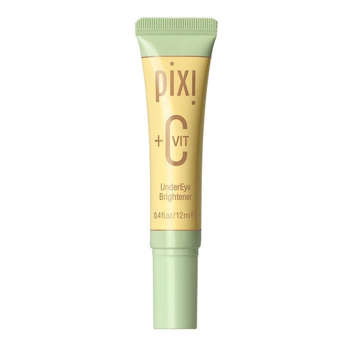 Pixi + C VIT UnderEye Brightener 12 ml lysnende øjencreme i gul tube med lysegrønt låg mod mørke rande