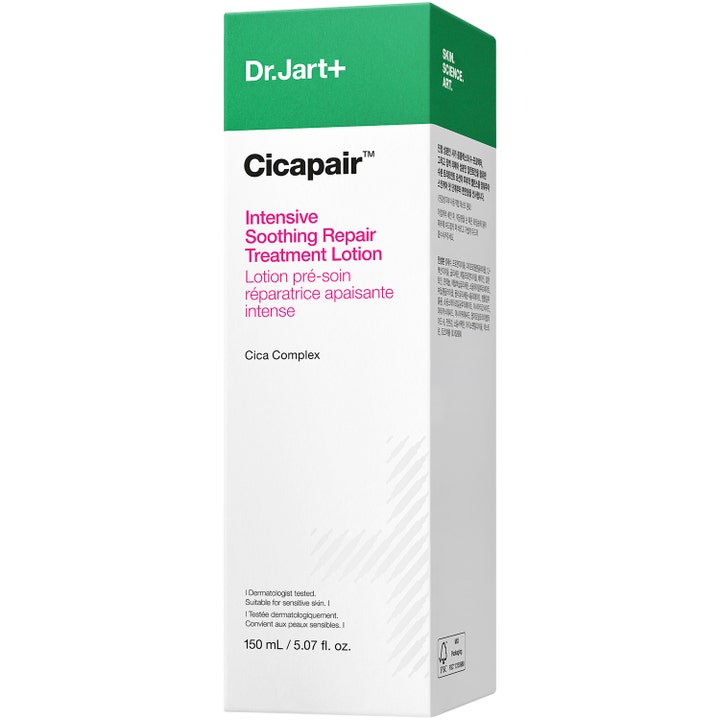 Dr.Jart+ Cicapair Intensive Soothing Repair Treatment Lotion 150 ml ansigtsvand der beroliger i hvid og grøn æske