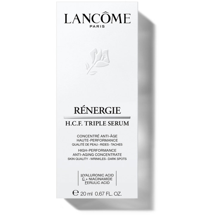 Lancôme Rénergie HCF Triple Serum 20 ml anti-age serum mod rynker i hvid yderemballage med hyaluronsyre og niacinamid