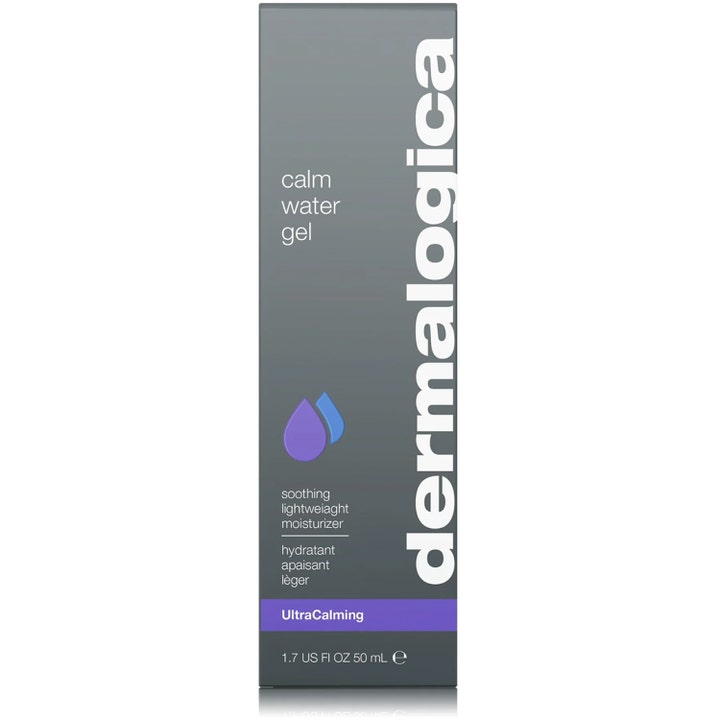 Dermalogica UltraCalming Calm Water Gel 50 ml beroligende fugtighedscreme i grå emballage med lilla detaljer