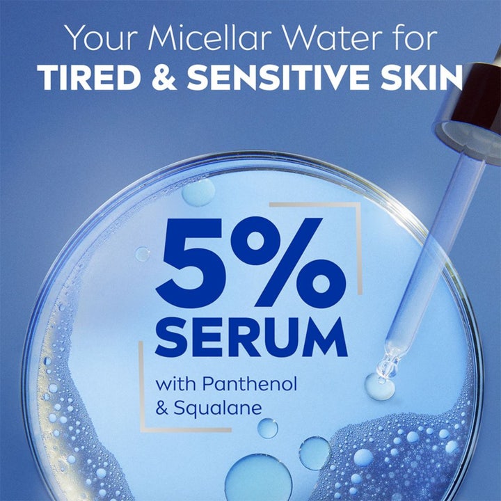 NIVEA Micellar Water Regenerating 400 ml ansigtsrens til træt hud med 5% serum med panthenol og squalane