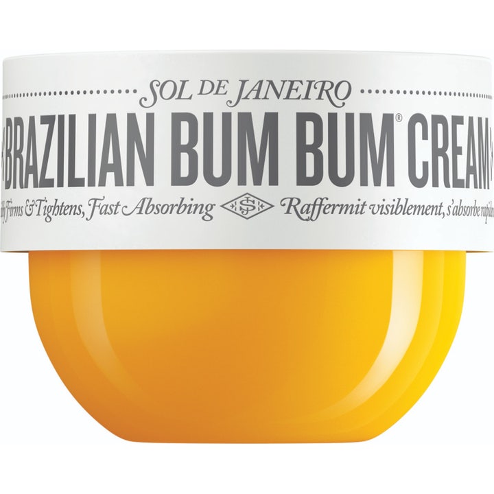Sol de Janeiro Brazilian Bum Bum Cream 75 ml opstrammende kropscreme i gul krukke med hvidt låg