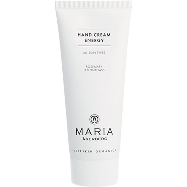 Maria Åkerberg Hand Cream Energy opkvikkende håndcreme i hvid tube med noter af rosmarin og citrongræs.