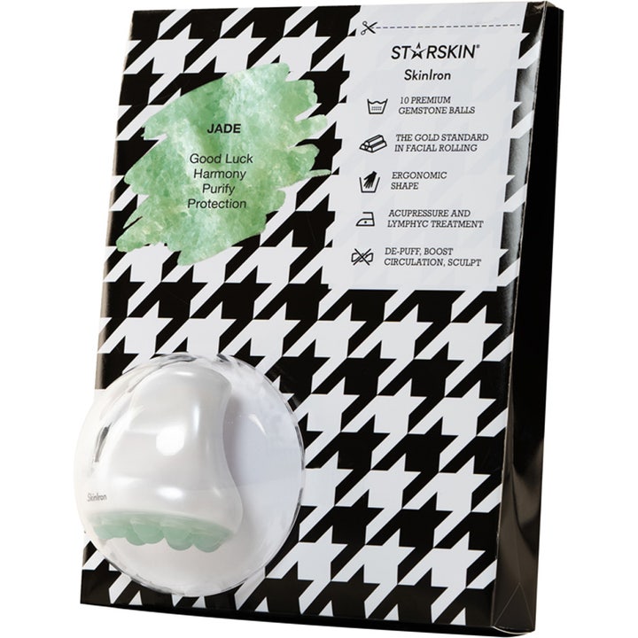 Starskin Skin Iron Face Jade 1 stk ansigtsværktøj i sort og hvid emballage der mindsker hævelser
