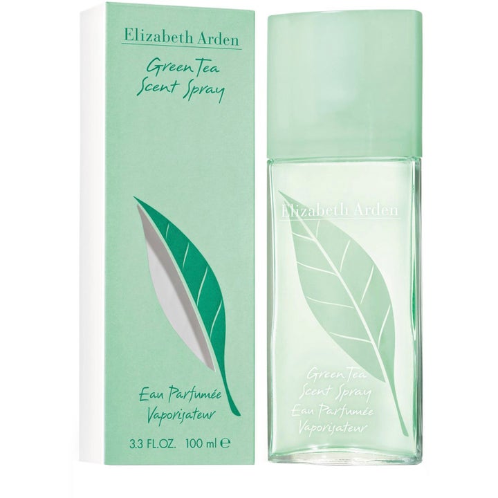Elizabeth Arden Green Tea Scent Spray 100ml parfume og æske med forfriskende grønt bladmotiv