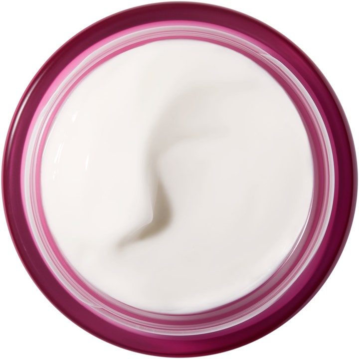 Nuxe Merveillance LIFT Concentrated Night Cream 50 ml nattcreme giver løft og har en hvid cremet tekstur i pink krukke.