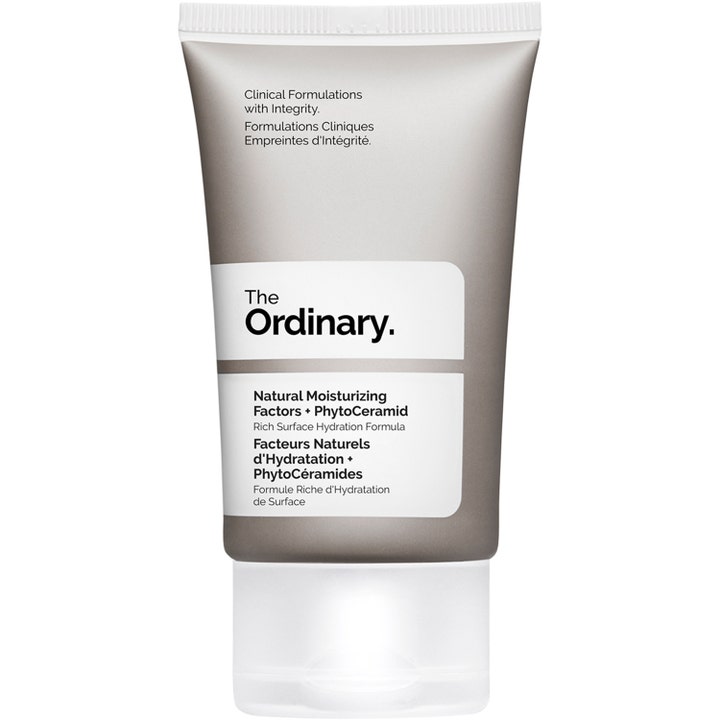 The Ordinary Natural Moisturizing Factors + PhytoCeramid 100ml fugtgivende ansigtscreme i grå tube med hvid etiket