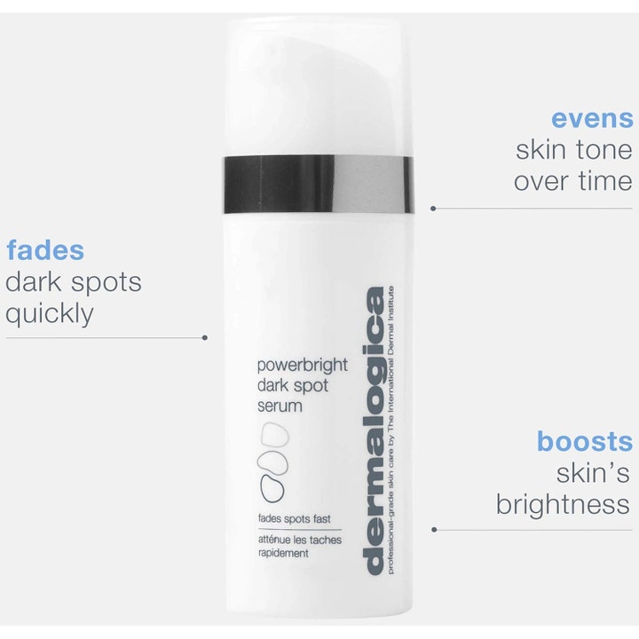 Dermalogica PowerBright Dark Spot Serum 30 ml mod pigmentpletter i hvid flaske der giver huden glød og jævn farve