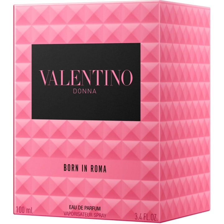 Valentino Born in Roma Donna Eau de Parfum 100 ml dameparfume i nittet glasflakon med lyserød æske