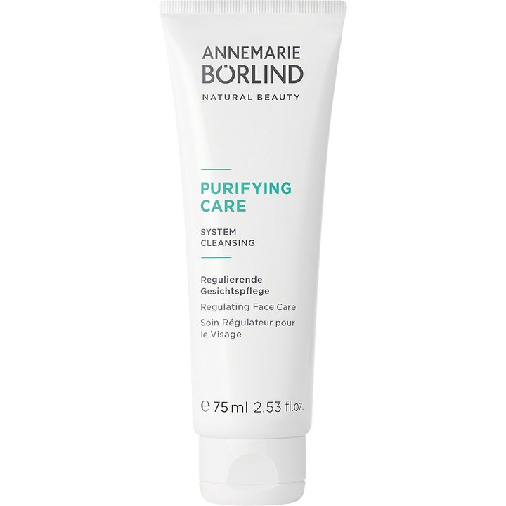 Annemarie Börlind Purifying Care 75 ml rensende ansigtspleje i hvid plasttube med turkis tekst
