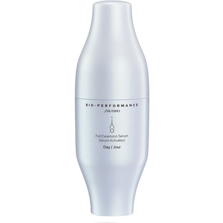 Shiseido Bio-Performance Skin Filler 30 ml hudplejeserum i en elegant perlehvid flaske til dagbrug