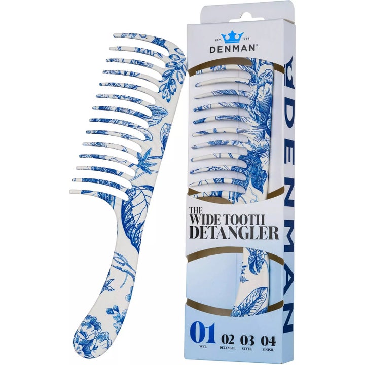 Deluxe D28 Wide Tooth Detangling Comb Blue Belle