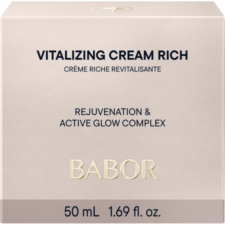 Babor Vitalizing Cream Rich 50 ml revitaliserende ansigtscreme i hvid æske med guldlabel til træt hud