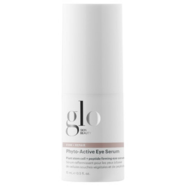 Glo Skin Beauty Phyto-Active Eye Serum 15 ml opstrammende øjenserum med peptider i en minimalistisk hvid flaske