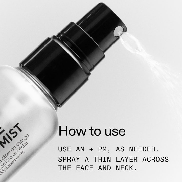 The INKEY List Hydro-Surge Dewy Face Mist 75 ml fugtgivende spray viser sund hud med 12 timers fugt og instant glow.