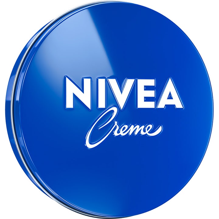 NIVEA Creme 75 ml fugtgivende body lotion i en ikonisk rund blå metaldåse med hvidt præget logo