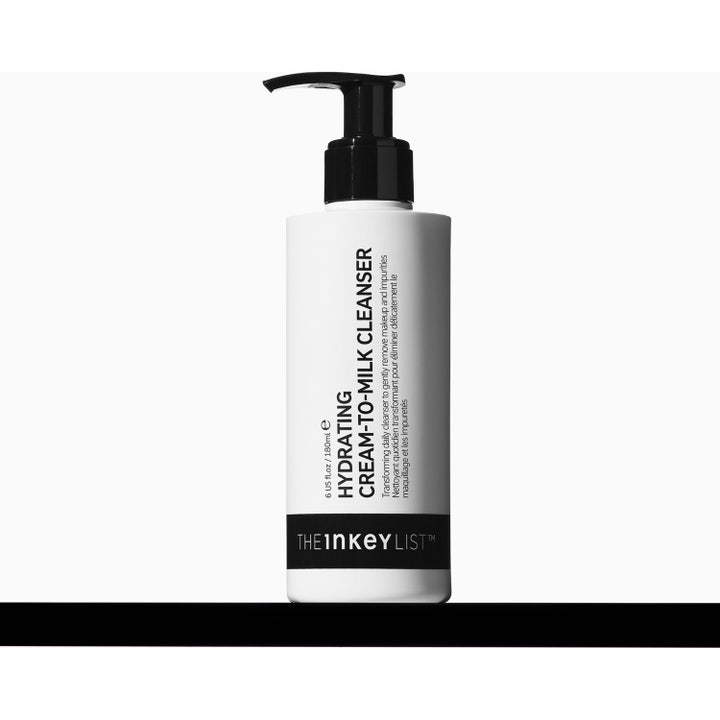 The INKEY List Hydrating Cream to Milk Cleanser 180 ml fugtgivende ansigtsrens i hvid pumpeflaske og æske til alle hudtyper
