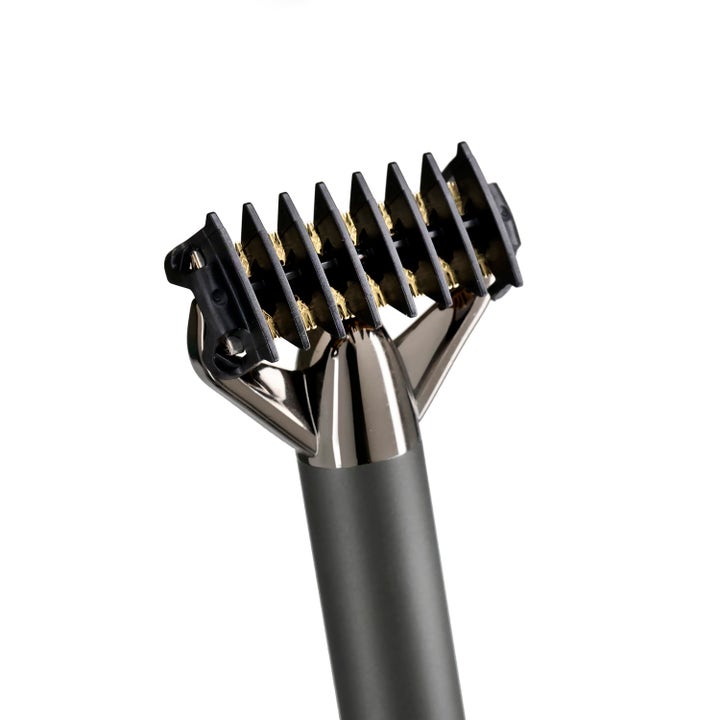 BaByliss Super X Metal X Blade 1 stk skægtrimmer med guldfarvet skær og sort afstandskam til præcis trimning