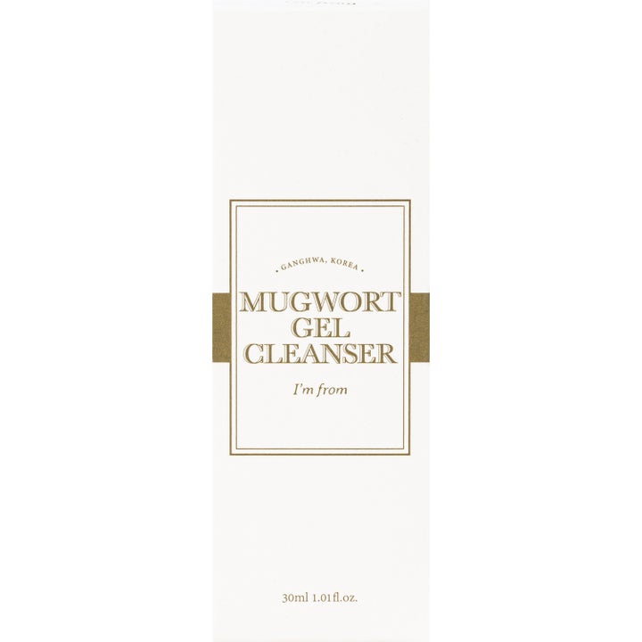 I'm from Mugwort Gel Cleanser 30ml beroligende ansigtsrens i hvid emballage med guldskrift