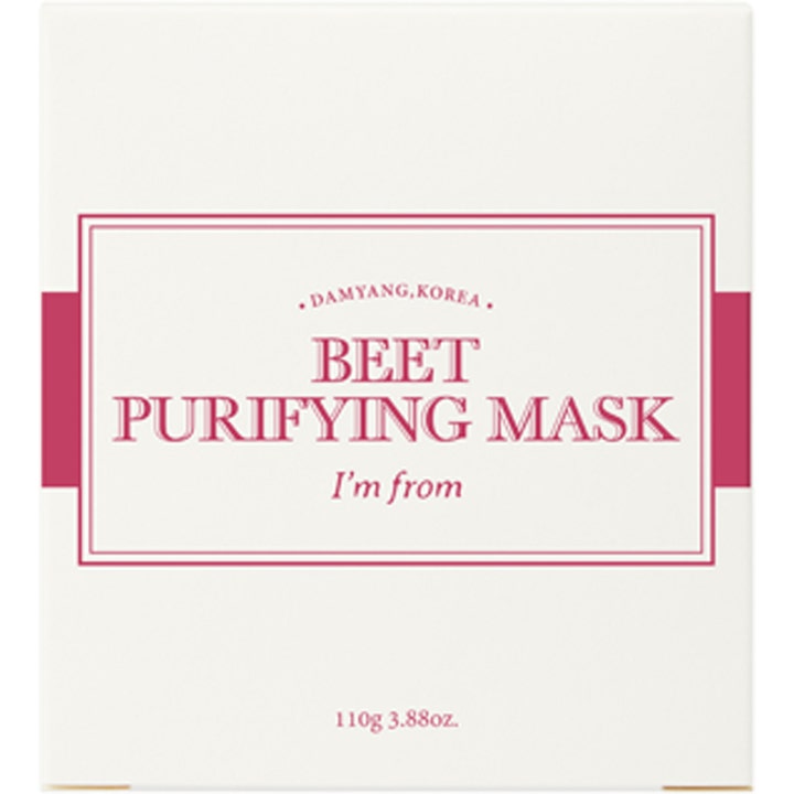 I'm From Beet Purifying Mask 110 ml rensende ansigtsmaske i hvid yderemballage med rød tekst og ramme