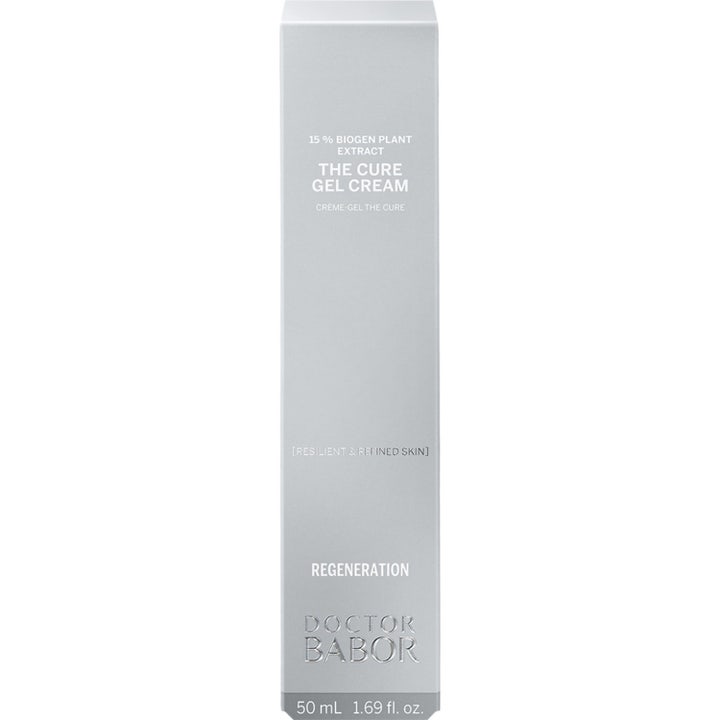 Babor Doctor Babor The Cure Gel Cream 50 ml dagcreme i rektangulær sølvfarvet æske med 15% Biogen Plant Extract.