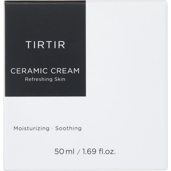TIRTIR Ceramic Cream 50 ml beroligende ansigtscreme i hvid og sort æske til tør eller irriteret hud