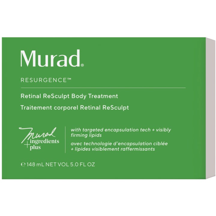 Murad Retinal ReSculpt Body Treatment 148 ml opstrammende bodylotion i en grøn æske med hvid skrift