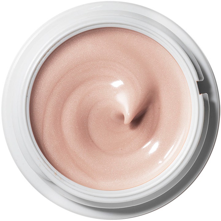 Origins GinZing Brightening Eye Cream 15 ml øjencreme med en glitrende lyserød tekstur i krukke