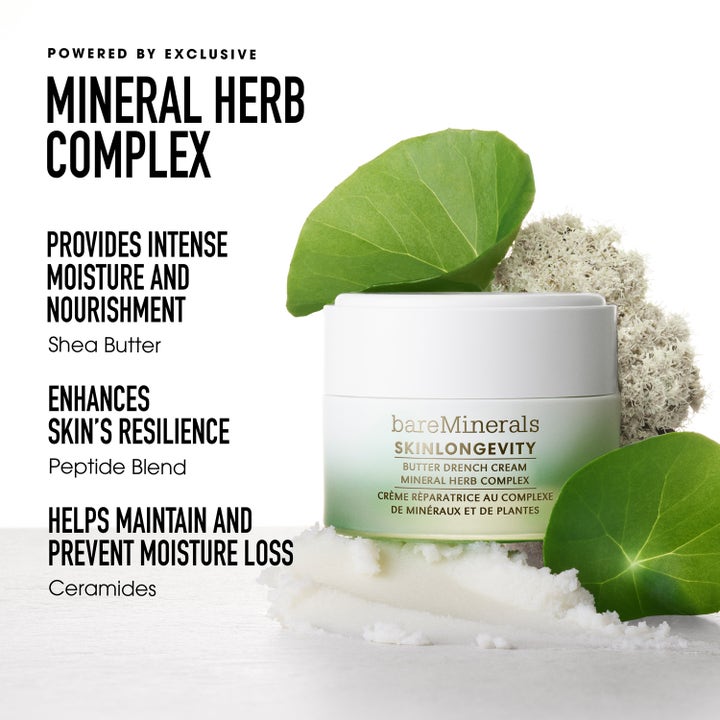 bareMinerals Skinlongevity Restorative Rich-Cream 50 ml styrkende ansigtscreme med sheasmør og Mineral Herb Complex
