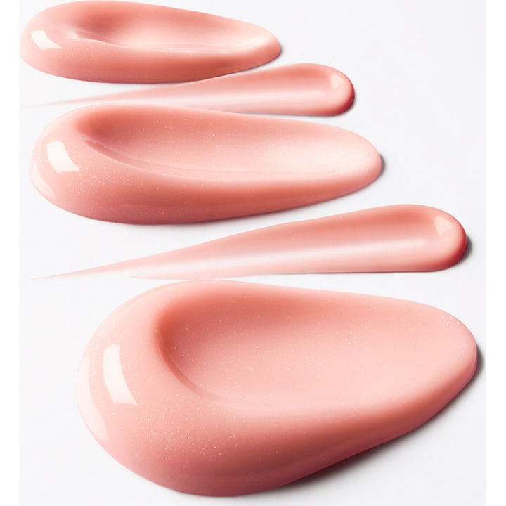 Biotherm Collagen Fit Body Cream 200 ml opstrammende kropscreme viser lyserød tekstur påført på et lår