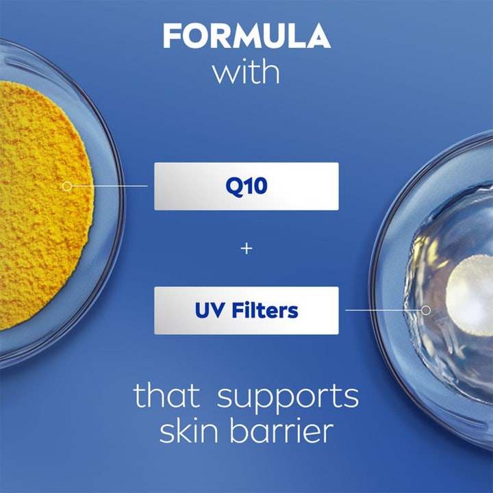 NIVEA Q10 Hand Cream 100 ml håndcreme med gult Q10-pulver og UV-filtre der beskytter og styrker hudbarrieren.