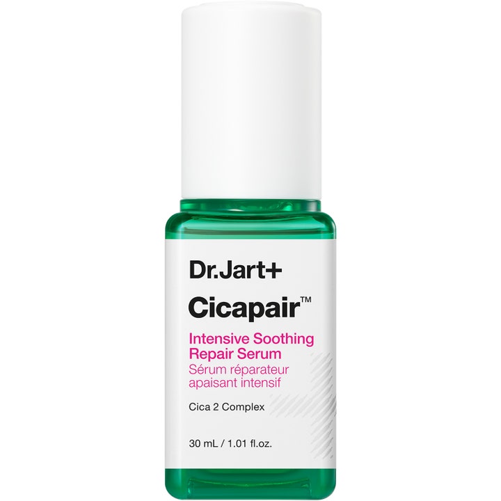 Dr. Jart+ Cicapair Intensive Soothing Repair Serum 30 ml beroligende ansigtsserum i grøn flaske med hvidt låg