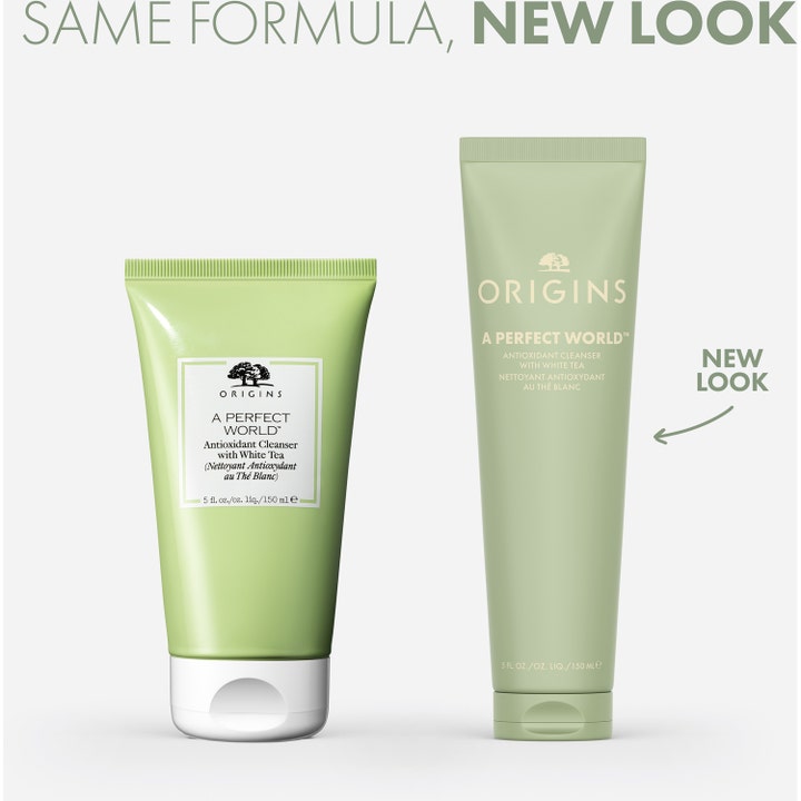 Origins A Perfect World 150 ml antioxidant ansigtsrens i gammelt og nyt tubedesign med hvid te