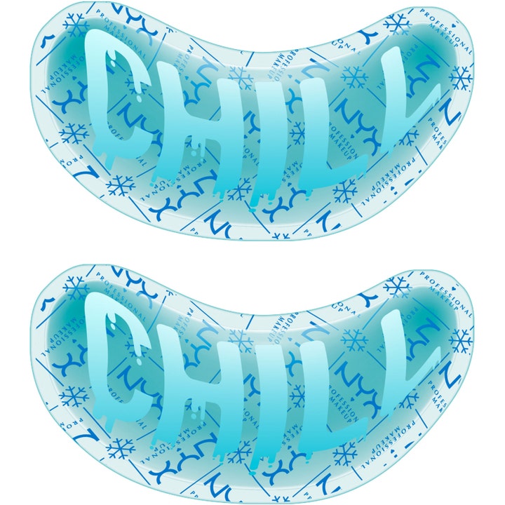 NYX Professional Makeup Face Freezie 1 stk kølende eye patches med lyseblåt mønster og teksten chilly.