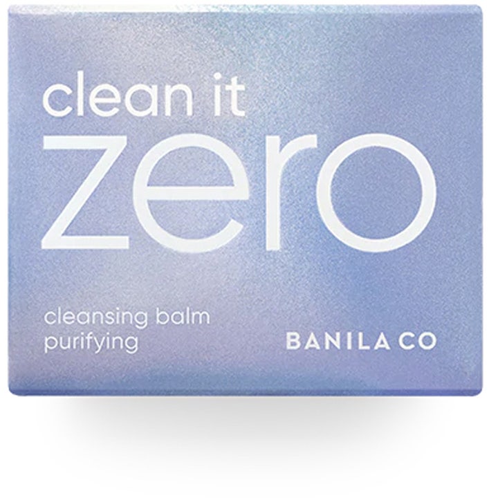 Banila Co Clean It Zero Cleansing Balm Purifying 100 ml beroligende ansigtsrens i lyseblå æske med hvid tekst