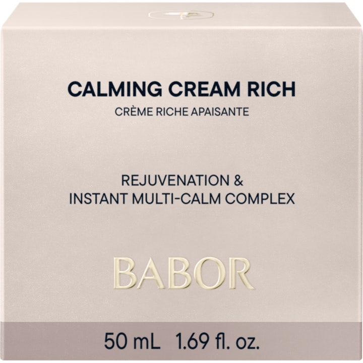 Babor Calming Cream Rich 50 ml beroligende ansigtscreme i hvid æske med pink etiket mod rødme og irritation