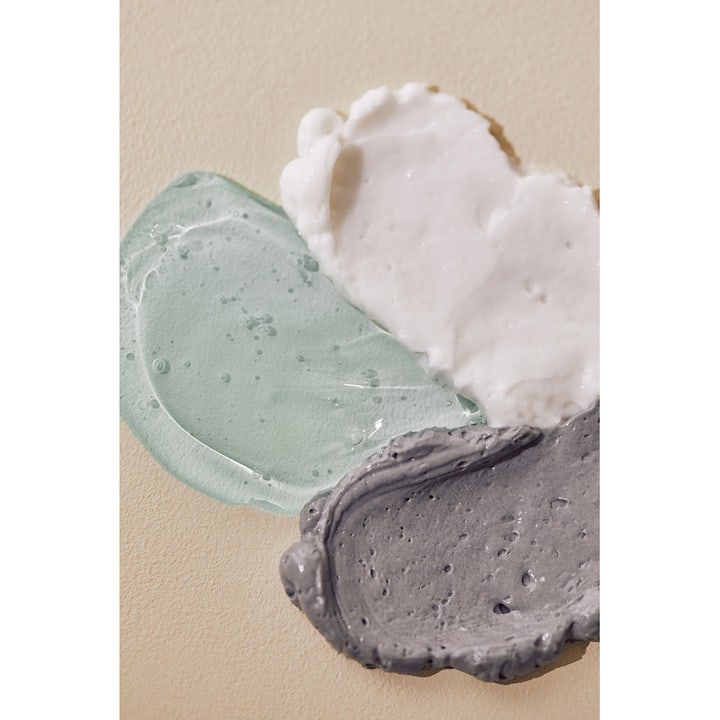 Hickap Niagara Falls Ultra-Hydrating Mask 72h 100 ml fugtgivende ansigtsmaske med hvid creme, blå gel og grå tekstur.