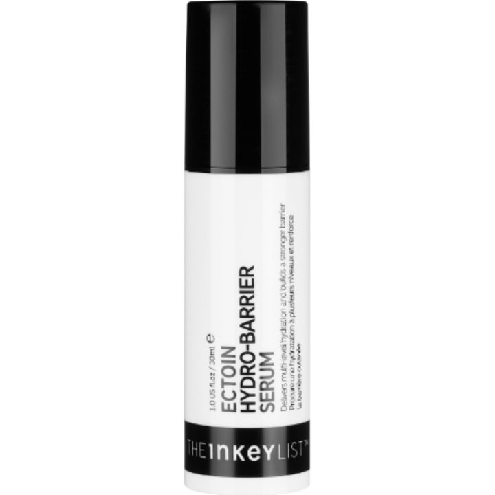 The Inkey List Ectoin Hydro-Barrier Serum 30ml fugtgivende serum i hvid emballage med sorte detaljer og låg