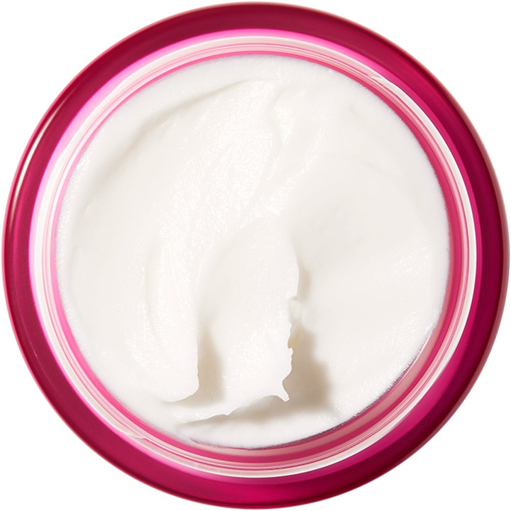Nuxe Merveillance LIFT Firming Powdery Cream 50 ml opstrammende dagcreme mod rynker med hvid tekstur i pink krukke