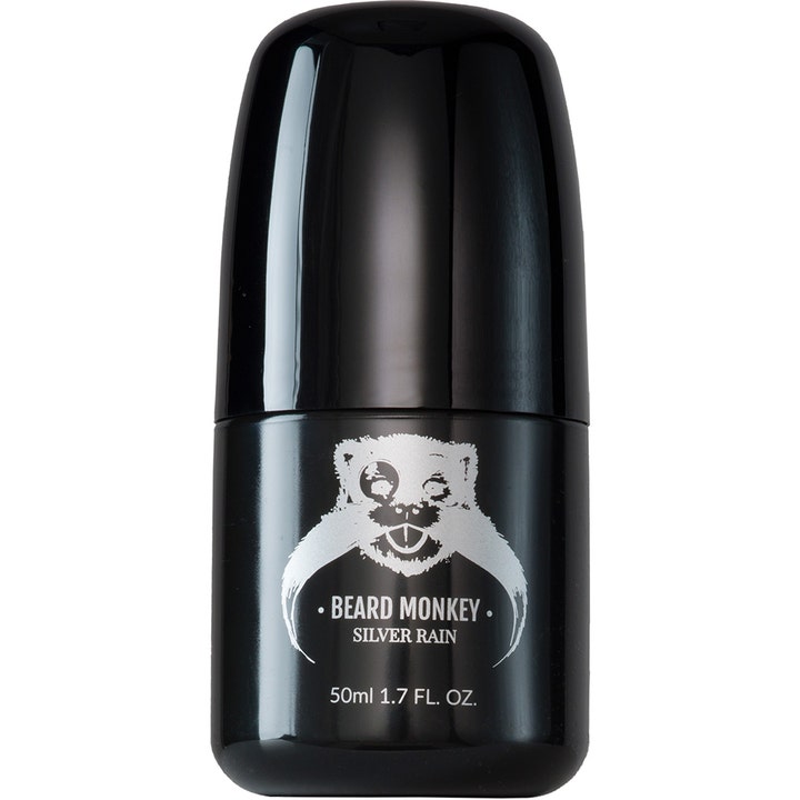 Beard Monkey Silver Rain 50 ml deodorant roll-on der modvirker lugt i blank sort emballage med sølvlogo